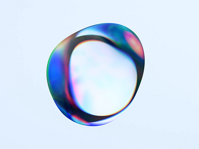Iridescent bubble 3d abstract animation blender blob branding bubble colorful design drip drop endless iridescent liquid loop refraction effect render seamless shape water