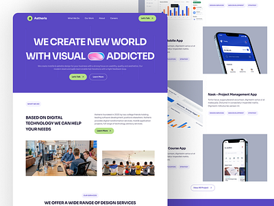 Agency Company Website 3d agency web design animation appdesign branding dribbbledesigner figmadesign graphic design landingpagedesign motion graphics ui uidesign uiuxdesign upworkdesign uxdesign webdesign website