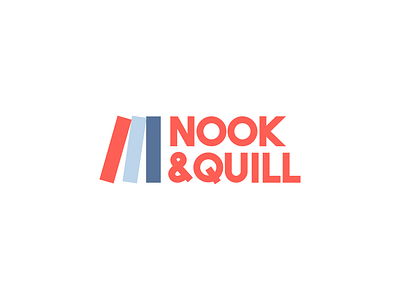 Nook&Quill book bookshop brand identity graphic design library logo logo design nook quill shop
