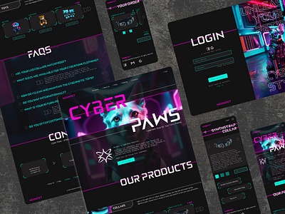 Web design Cyberpunk cyberpunk cyberpunk site pet shop ui web design