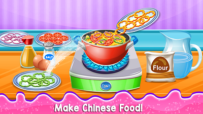 Cooking Maker Kids Game 2d art cooking game design graphic design kids games ui uiux