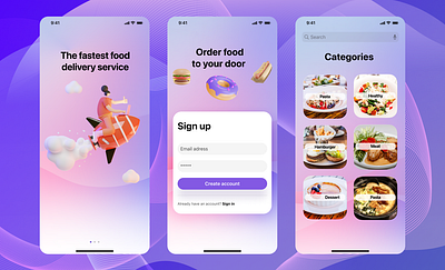 Food delivery app UI design app mobile ux ui