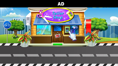 2D Tailor Game 2d art design game design graphic design kids game ui