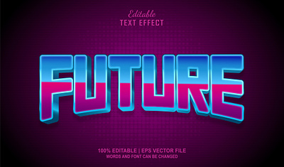 Text Effect Future cyber gamer space text effect