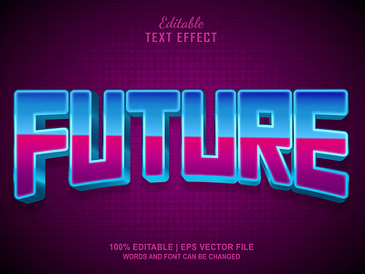 Text Effect Future cyber gamer space text effect