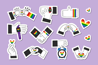 LGBT+ Pride sticker set