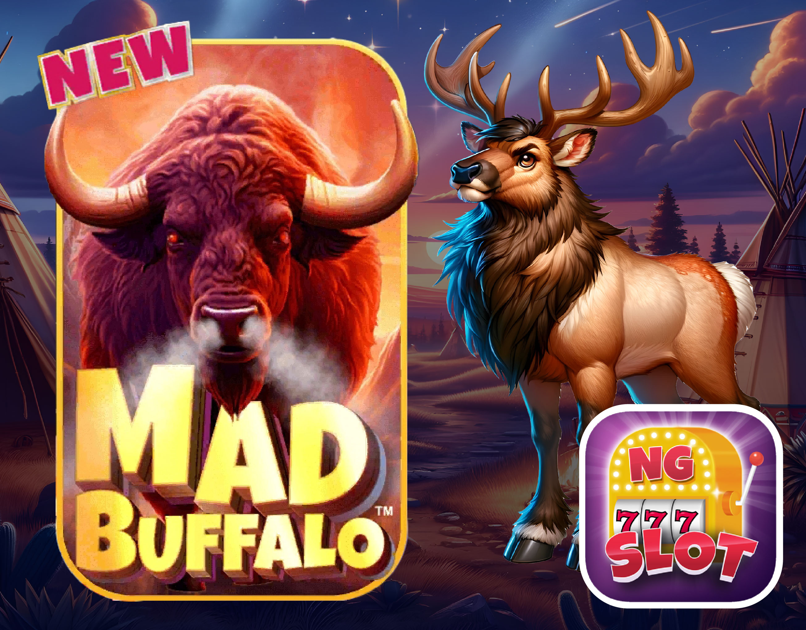 Mad Buffalo adobe photoshop casualgame design digitalart game gameart illustration ui