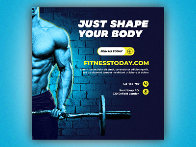 Social Media Post Design fitness fitnessflyer jym socialmediapostdesign