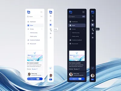 Sidebar Navigation ai bar glass hover navigation product design sidebar ui ux