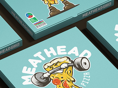 Meathead Pizza 99design bestdesign branding cartoon creativedesign design fitfood fitness graphic design illustration mascotdesign moondesign packaging pizza pizzalift vector