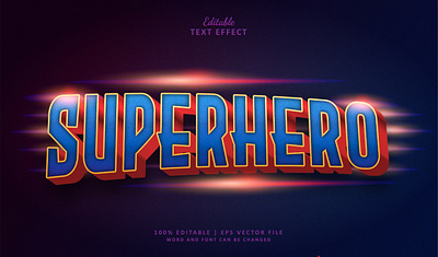 Text Effect Superhero hero heroes text effect video