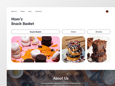 Web - Mom's Snack Shop bake cake design shop snack ui ux