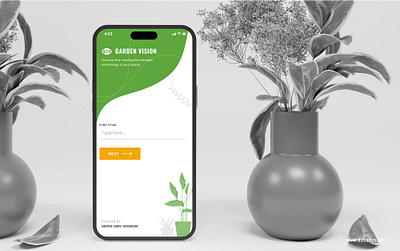 Garden Vision - Home Gardening App app branding design garden graphic design green logo minimal plants pot ui ux