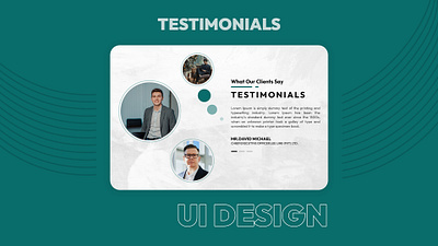 Testimonials UI Design graphic design testimonials ui uiux user interface design
