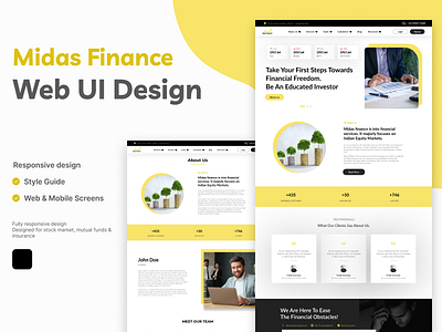 Midas Finance Web UI Design