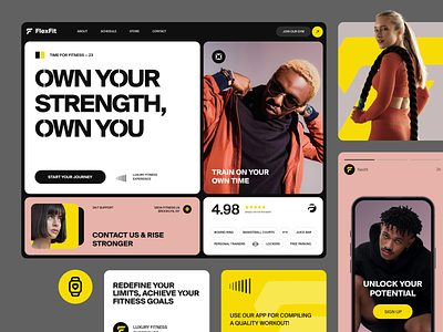 FlexFit UI design interface product service startup ui ux web website