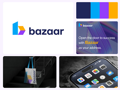 Logo Design app bazaar branding design graphic design logo logo design minimalist modern typography web