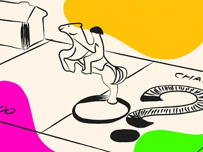 Line Drawing - Monopoly 2d art art arts design drawing flat game getillustrations human shape illustration illustrator line minimal monopoly outline simplified vector vector illustrations