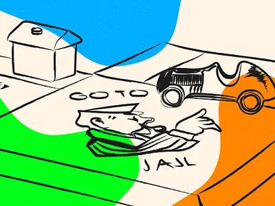 Line Drawing - Monopoly 2d art art arts design drawing flat game getillustrations human shape illustration illustrator line minimal monopoly outline simplified vector vector illustrations