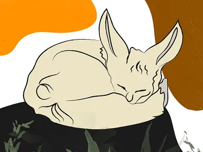 Drawing - Fennec fox animal animals art arts colorful design drawing fennec fox fox getillustrations illustration illustrator minimal nature vector wild wild fox