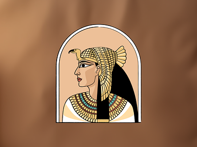 Hatshepsut Illustration ancient egypt empower female female pharaoh girl hatshepsut illustration illustrator line art minimalist pharaoh powerful profile vector art woman