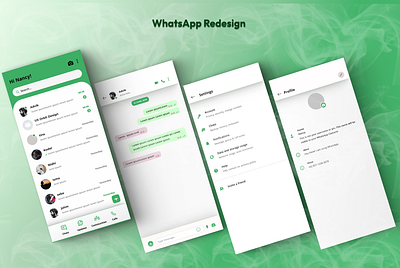 WhatsApp Redesign figma mobileapp uplabs whatsapp whatsappdesign whatsappredesign