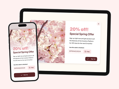Special Offer — Daily UI #036 daily daily ui discount interface offer overlay pop up popup promotion promotional code special offer ui ux