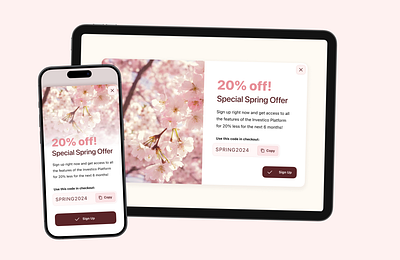 Special Offer — Daily UI #036 daily daily ui discount interface offer overlay pop up popup promotion promotional code special offer ui ux