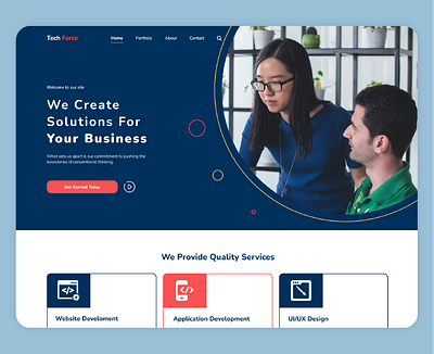 Tech Solutions Company Website design tech web web design website