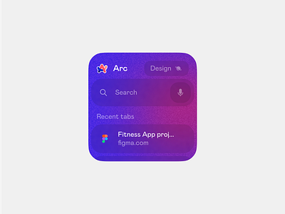 Arc iOS widget app arc browser design figma ios iphone product design safari ui ux widget