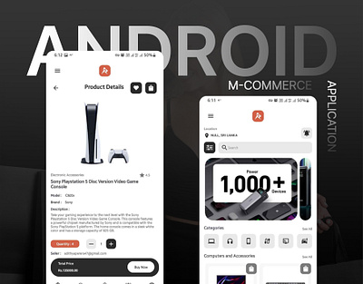 Android M-Commerce Application UI Design android ui graphic design mobile app ui ui design uiux user interface design ux