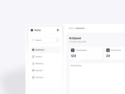 Rafter - Dashboard dashboard design product design ui user interface design