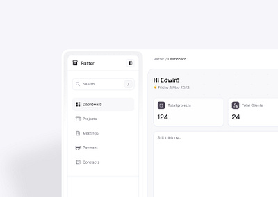 Rafter - Dashboard dashboard design product design ui user interface design