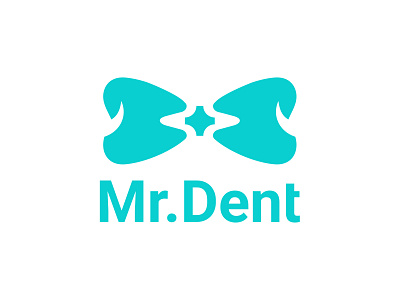 Mr.Dent bow dentistry logo tie tooth