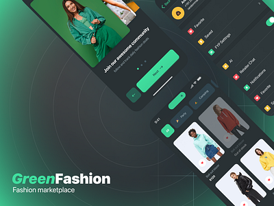 GreenFashion - iOS app apple branding design fshion illustration ios logo marketplace mobile mobile app smartphone ui ux