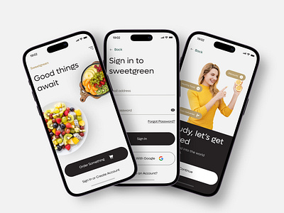 Mood board for you app food ui ux web