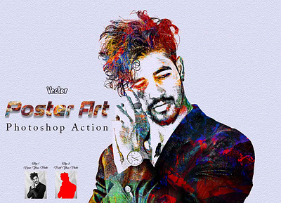 Vector Poster Art Photoshop Action manipulation