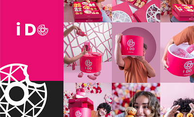 iDo Donut Shop 🍩 bold branding creative design graphic design illustration logo photography social media sweet