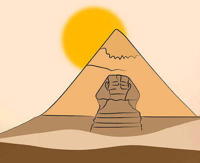 Drawing - Pyramids of Giza art arts colorfu design drawing egypt getillustrations giza giza egypt illustration illustrator minimal nature pyramid pyramids vector