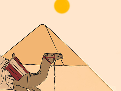 Drawing - Pyramids of Giza art arts colorful design drawing egypt getillustrations giza giza egypt illustration illustrator minimal nature pyramid pyramids vector