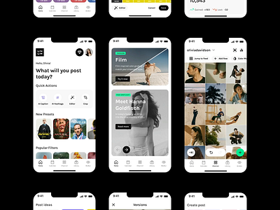 UNUM - social media workspace branding figma homepage insights instagram iosapp minimalism overview planner productdesign socialmedia ui unum ux workspace