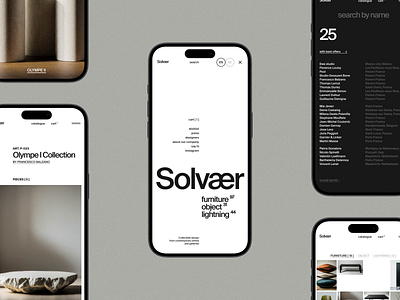 Solvær app design application branding design ecommerce identity minimalism mobile ui uiux