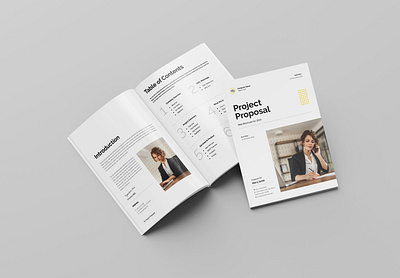 Project Proposal Template a4 agency annual report branding brochure business design graphic design illustration magazine minimalist project proposal ui