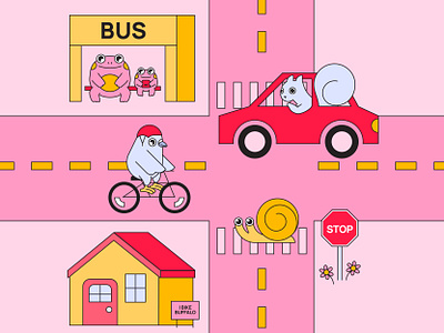 Traffic Safety–Navigating Intersections branding character child friendlt city color palette graphic design illustration poster traffic safety vector
