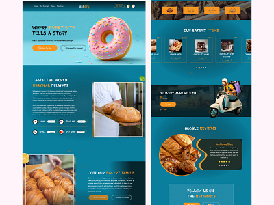 Bakery Website UI bakery branding gourmet pastries graphic design ui uiux wedding cakes