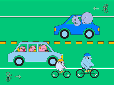 Traffic Safety–Sharing the Road branding character child friendly city design graphic design illustration traffic safety vector