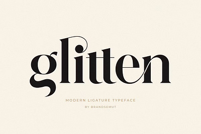 Glitten Ligature Serif Font beauty calligraphy casual luxury modern serif sophisticated stylish