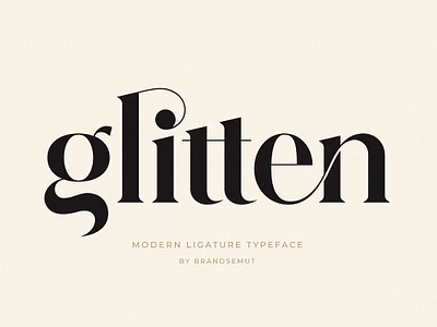 Glitten Ligature Serif Font beauty calligraphy casual luxury modern serif sophisticated stylish