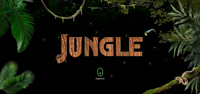 Animated Jungle Website HTML Template 3d animated website animation css design html javascript jungle ui website
