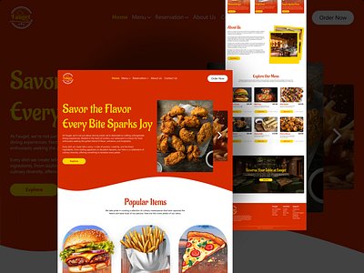 Restaurant website design (UI/UX) restaurant uiux design website design